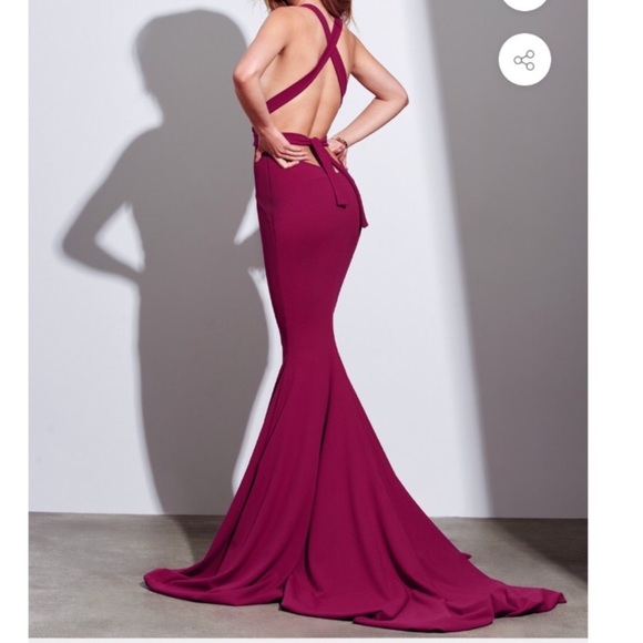SHOWSTOPPER 🔥 Magenta Designer Gown by Gemeli Power, Las Lasciiv Gown, Sz0 - Picture 4 of 10